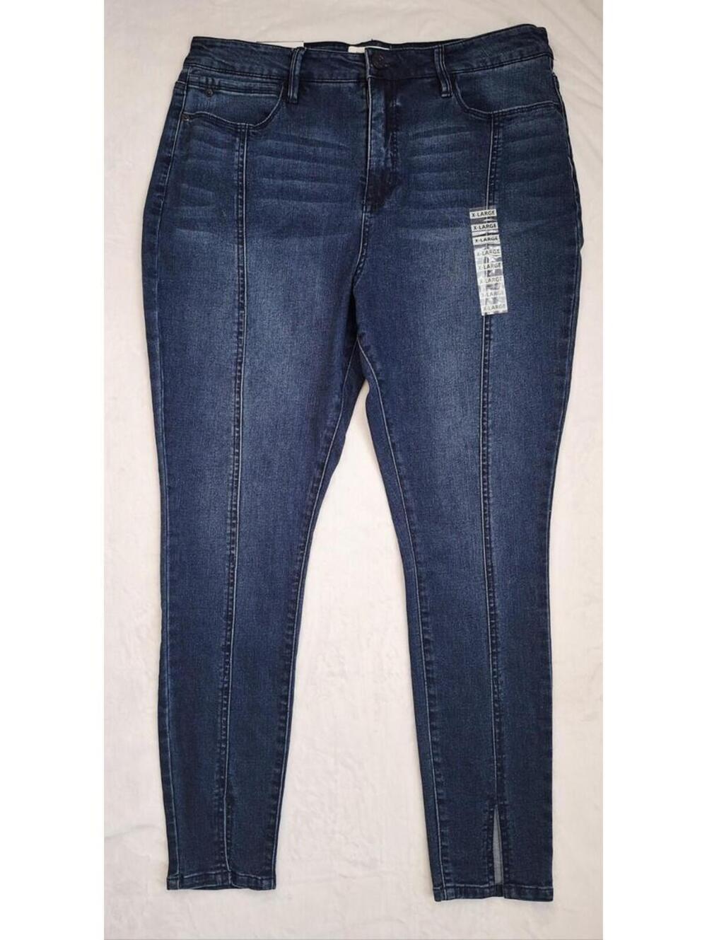 Skinny Girl Mid-Rise Injeanious Stretch Front  Slit Skinny Jeans 16W